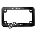 Motorcycle License Plate Frame - Black Plastic